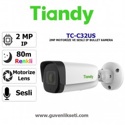Tiandy TC-C32US 2mp Sesli Starlight Motorize ip Bullet Kamera